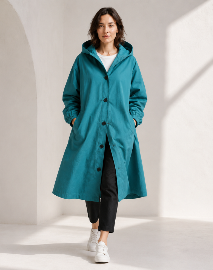 Leah - Effortless Hooded Trench Coat