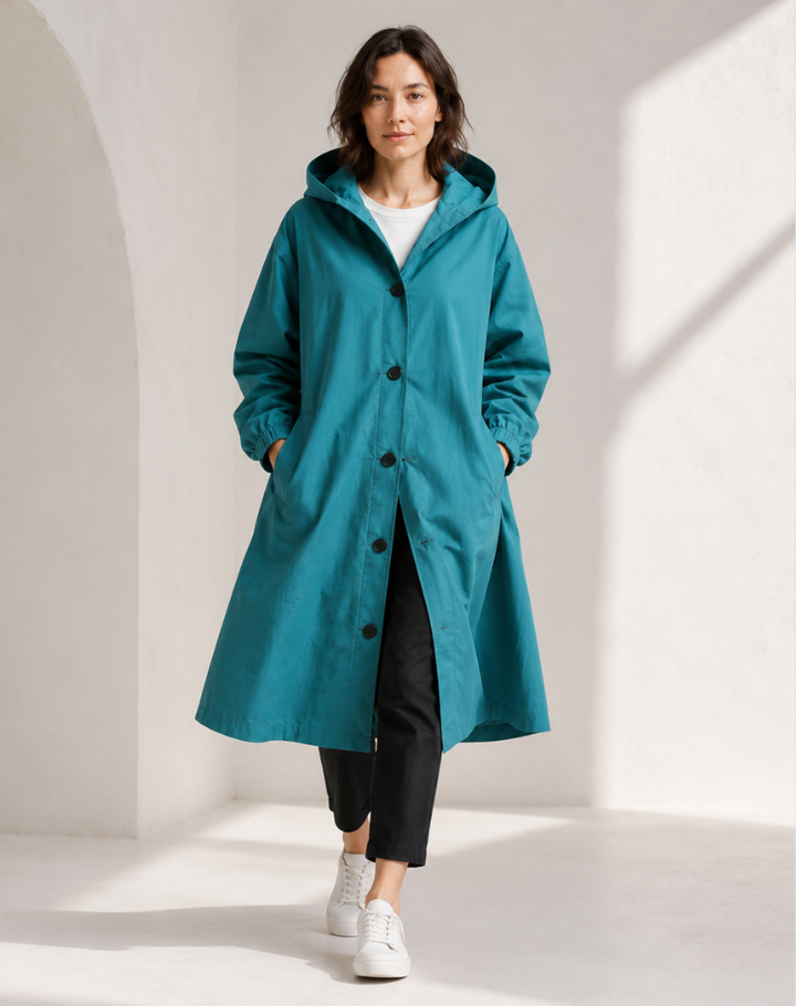Leah - Effortless Hooded Trench Coat
