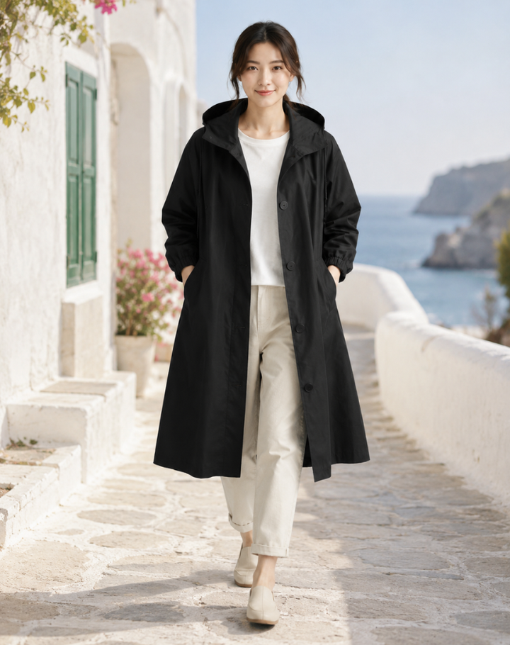 Leah - Effortless Hooded Trench Coat