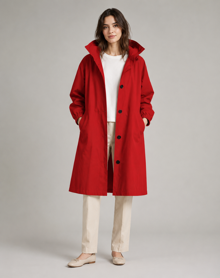 Leah - Effortless Hooded Trench Coat
