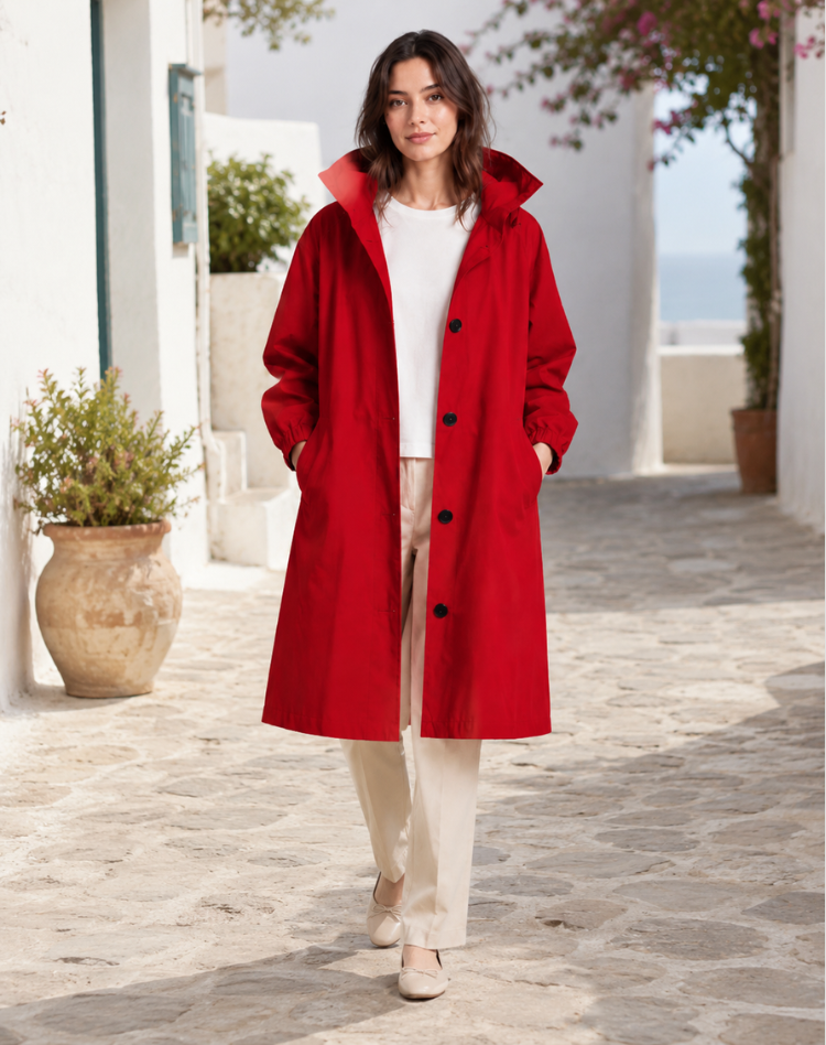 Leah - Effortless Hooded Trench Coat