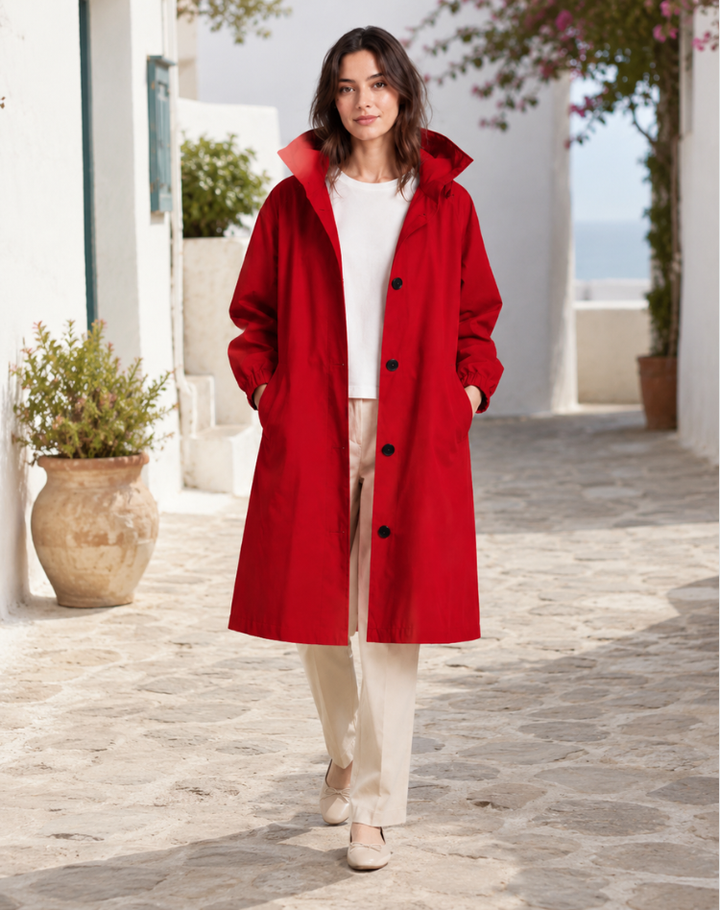 Leah - Effortless Hooded Trench Coat