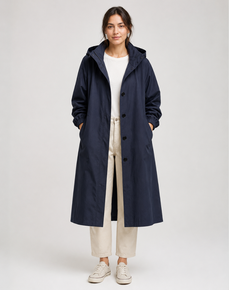 Leah - Effortless Hooded Trench Coat