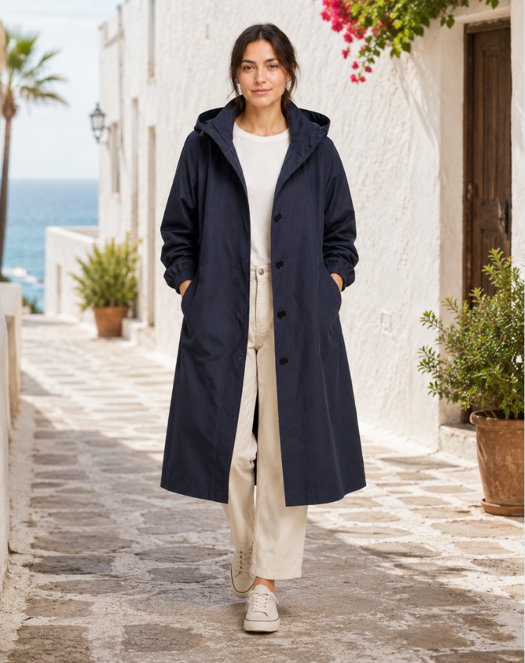 Leah - Effortless Hooded Trench Coat