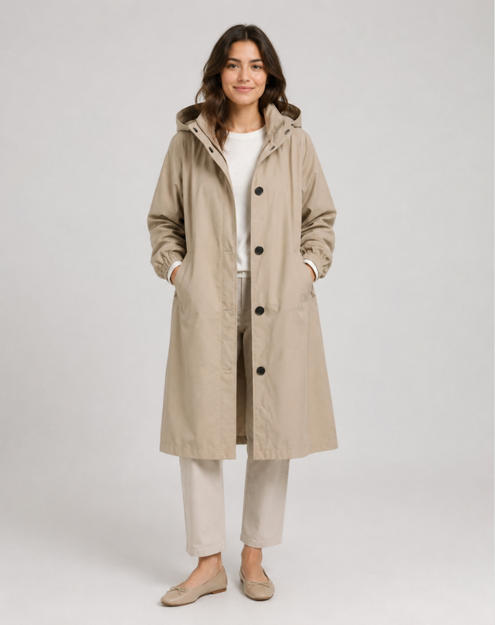 Leah - Effortless Hooded Trench Coat