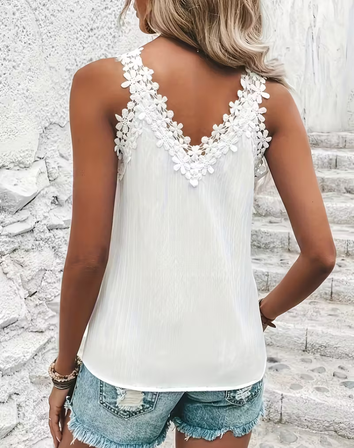 Faith - Embroidered Strap Tank Top Casual Going Out