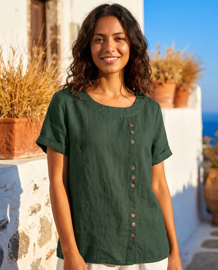 nora-linen-button-blouse-green-1