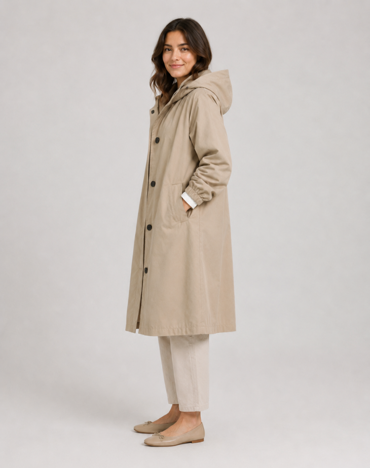 Leah - Effortless Hooded Trench Coat