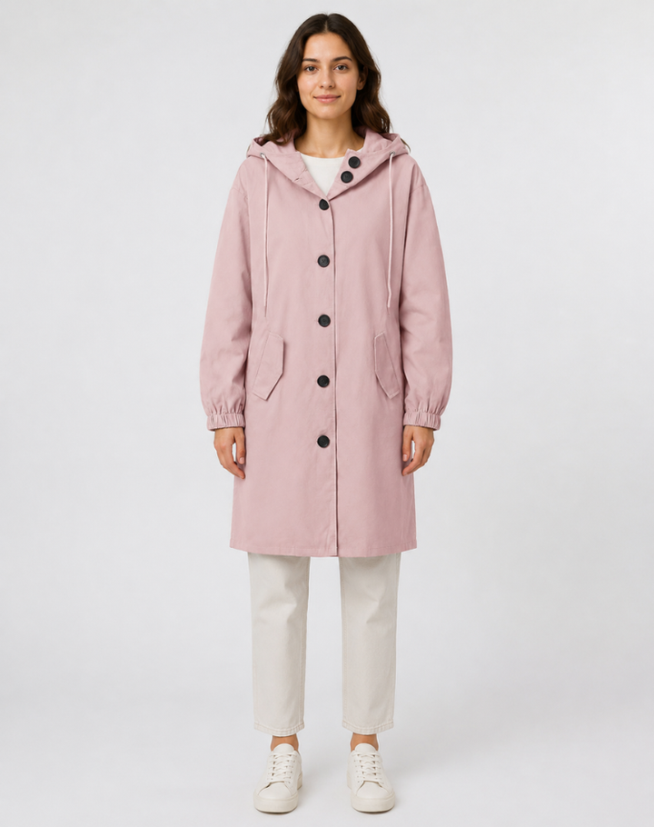 Leah - Effortless Hooded Trench Coat
