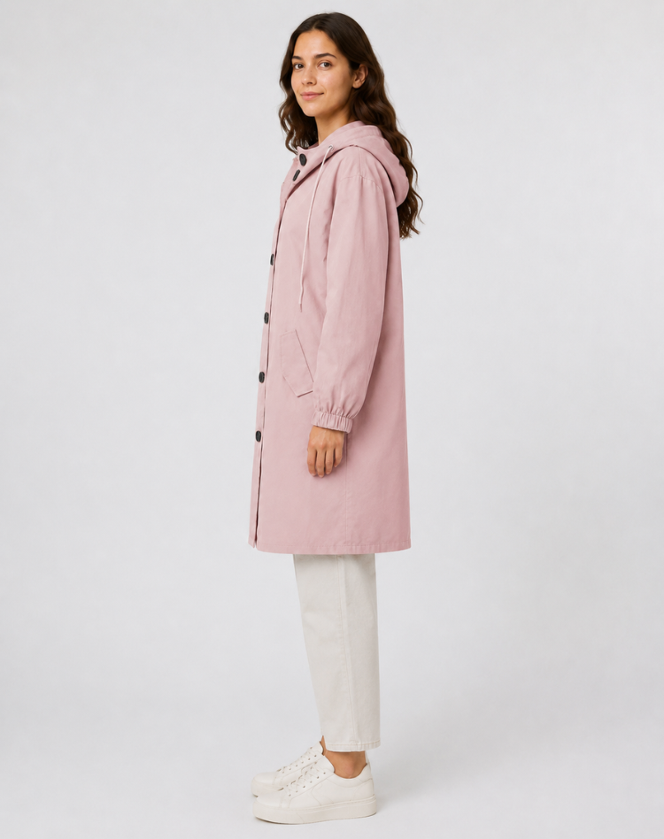 Leah - Effortless Hooded Trench Coat