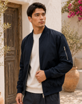 Tim - Sharp Men's Bomber Jacket Quilted Lining Casual Urban Style