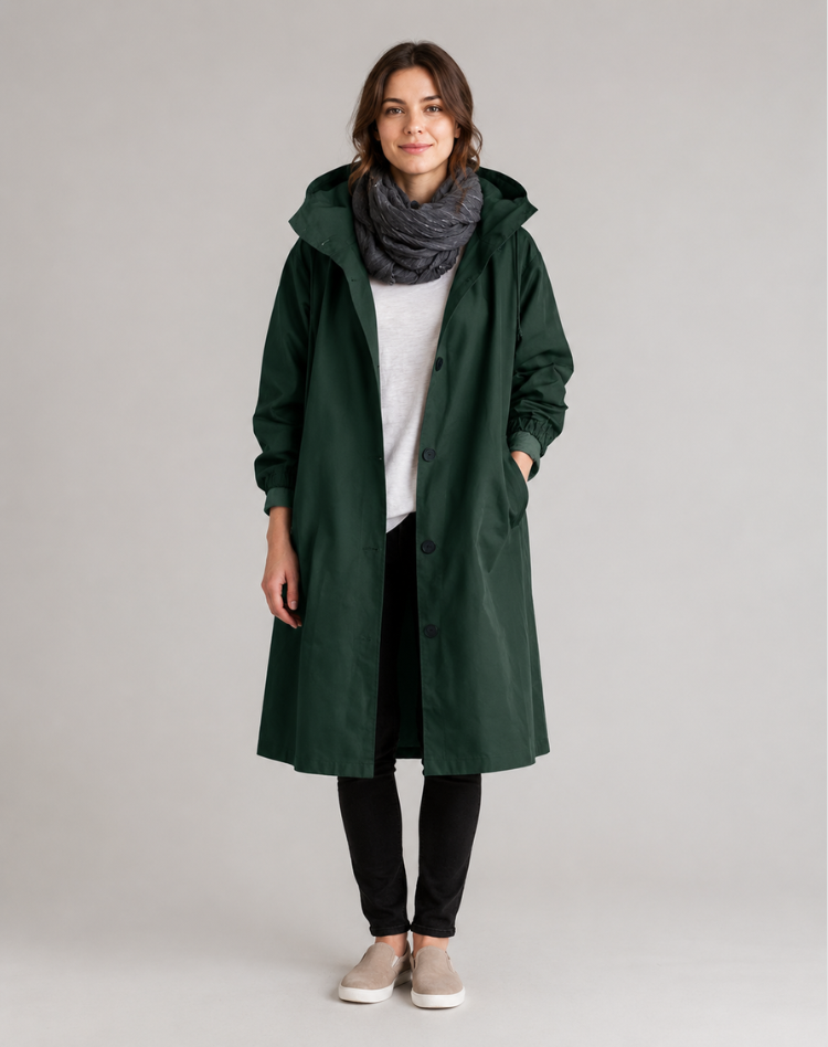 Leah - Effortless Hooded Trench Coat