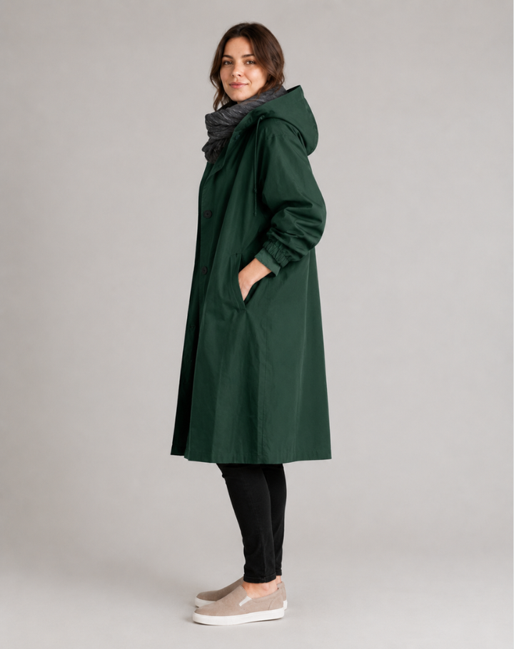 Leah - Effortless Hooded Trench Coat