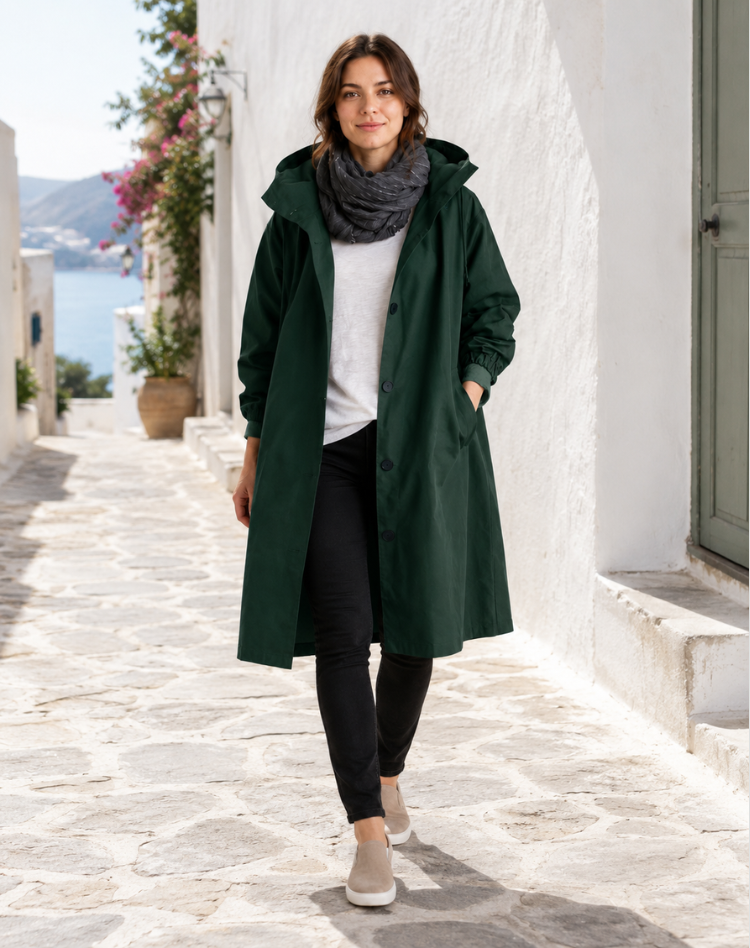 Leah - Effortless Hooded Trench Coat