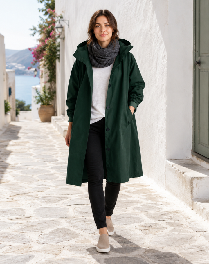 Leah - Effortless Hooded Trench Coat