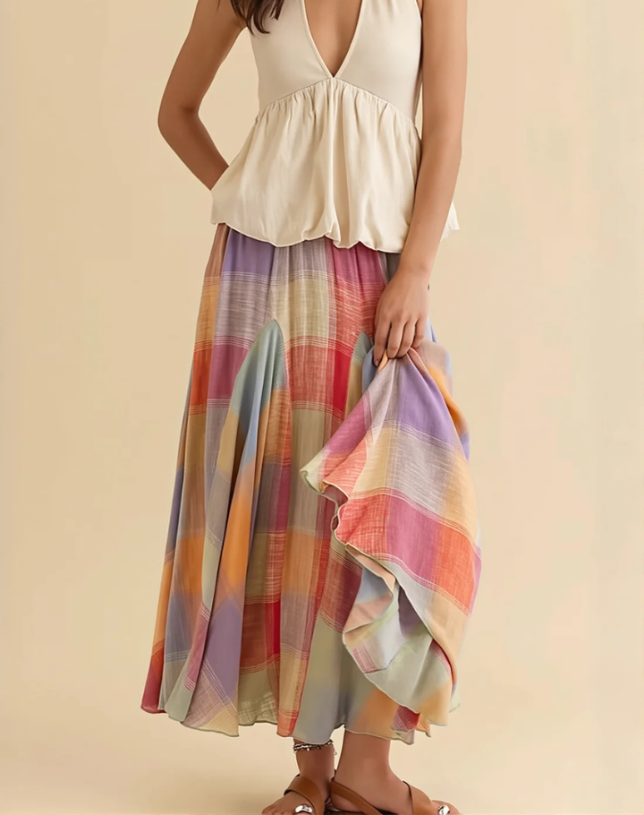 Faith - Gathered Maxi Skirt Design Casual Everyday Wear Fit