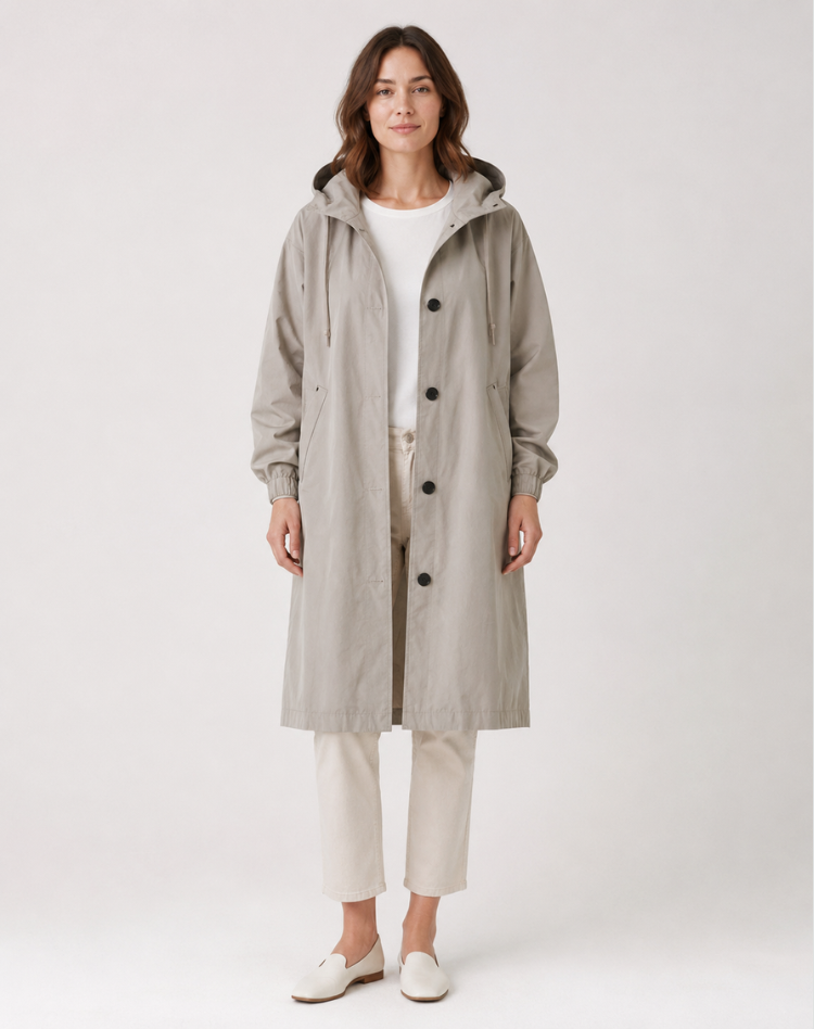 Leah - Effortless Hooded Trench Coat