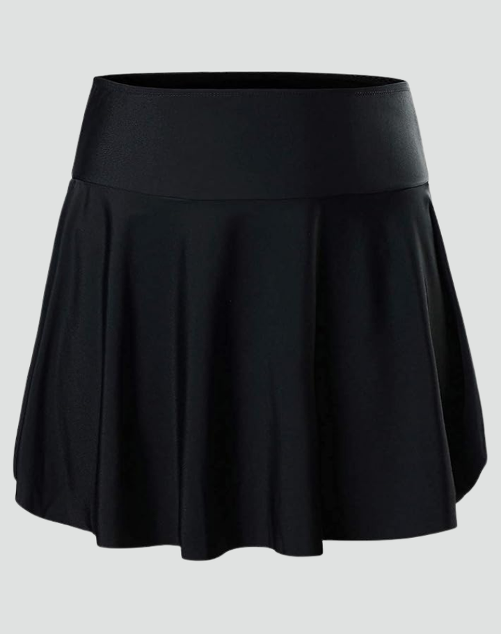 Grace - Leak-Proof Nylon Spandex Swim Skirt with Shorts Beach Pool Wear