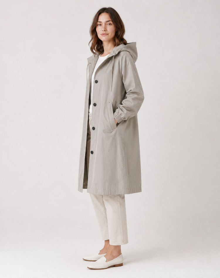 Leah - Effortless Hooded Trench Coat