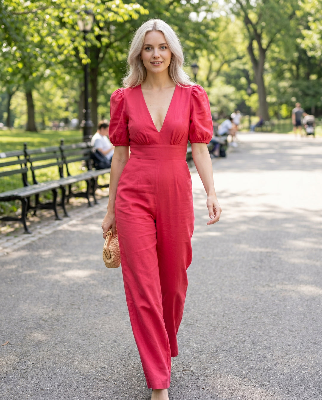 naomi-puff-sleeve-jumpsuit-red-pink-5