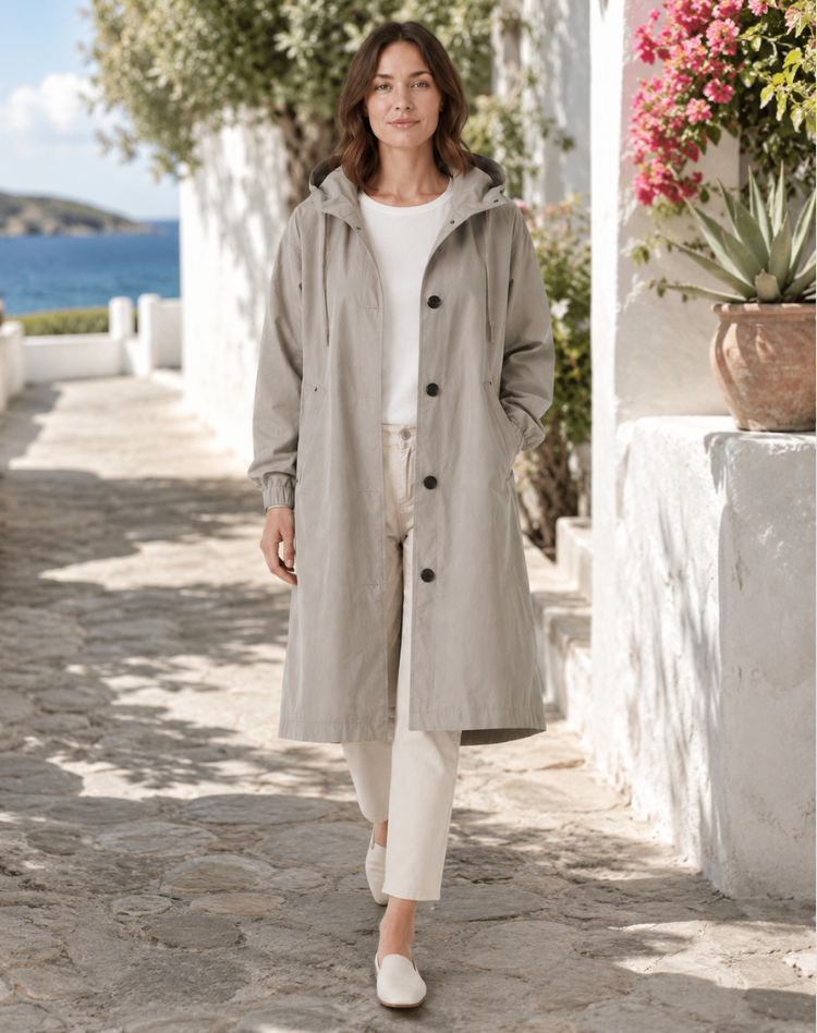 Leah - Effortless Hooded Trench Coat