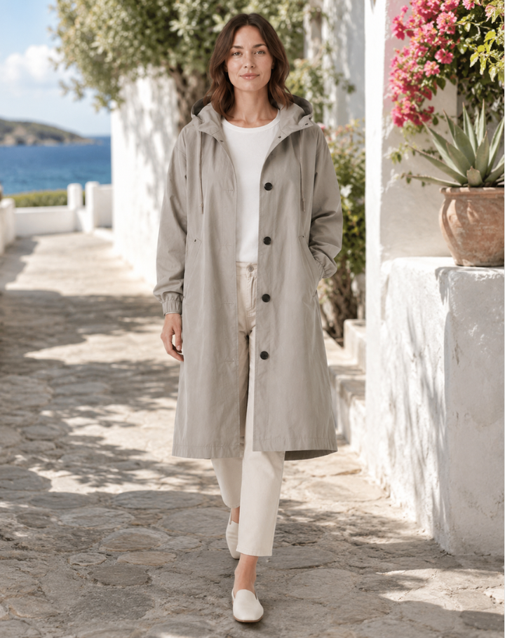 Leah - Effortless Hooded Trench Coat