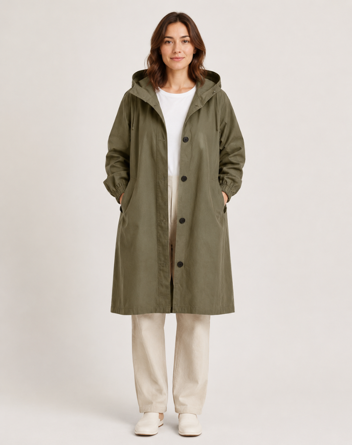 Leah - Effortless Hooded Trench Coat
