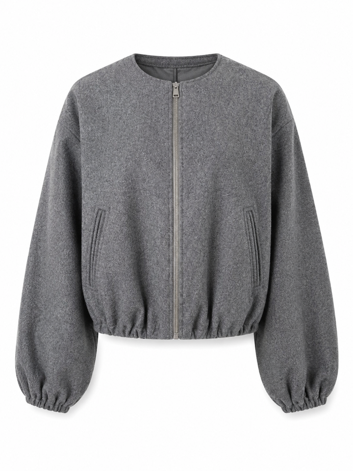 Grace - Effortless Cropped Bomber Jacket