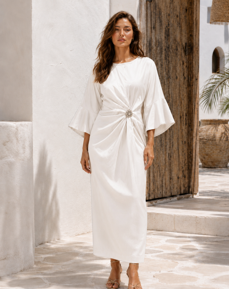 Mila - Smooth Satin Maxi Dress
