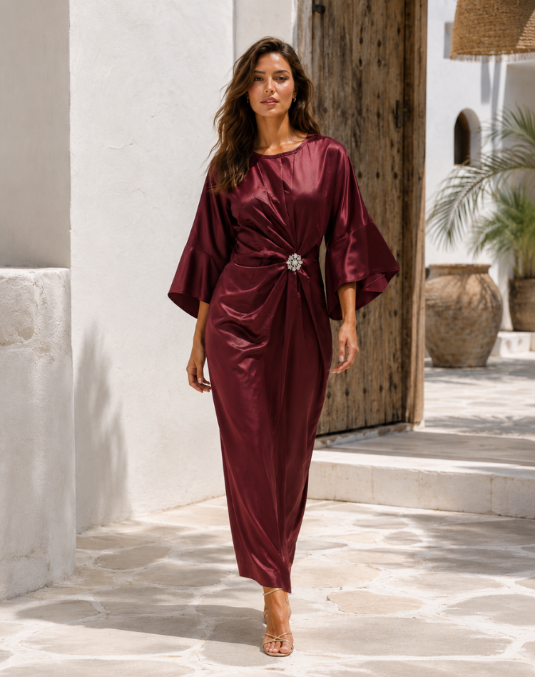 Mila - Smooth Satin Maxi Dress
