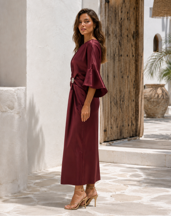 Mila - Smooth Satin Maxi Dress