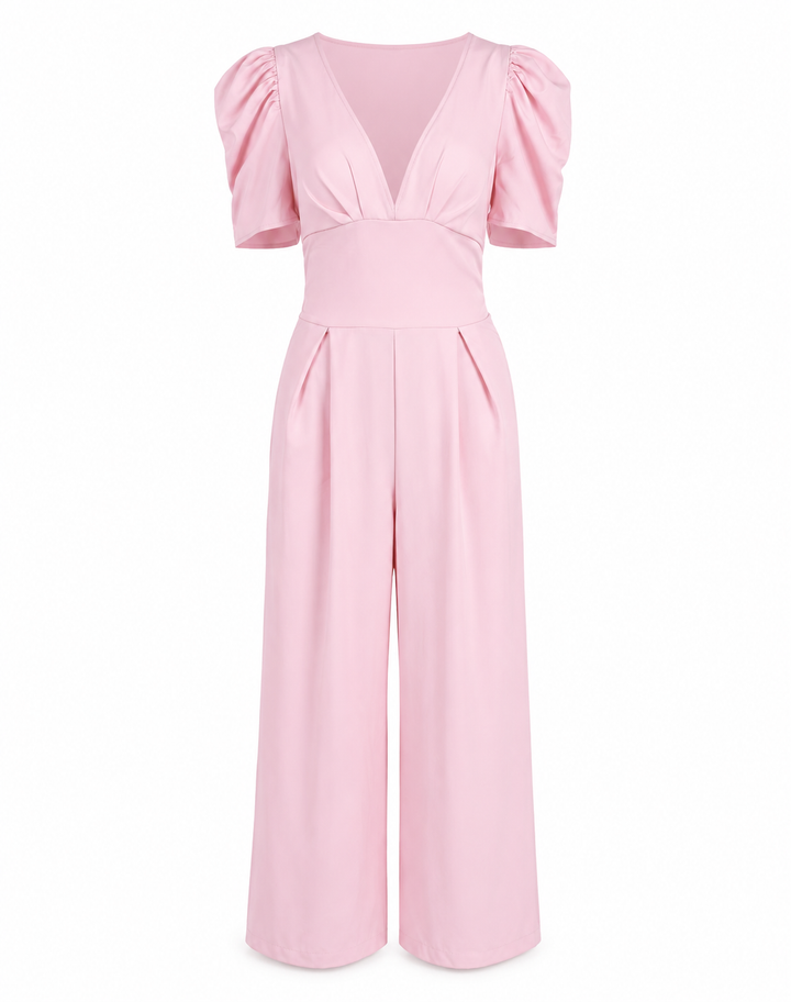Naomi - Sophisticated Puff Sleeve Jumpsuit