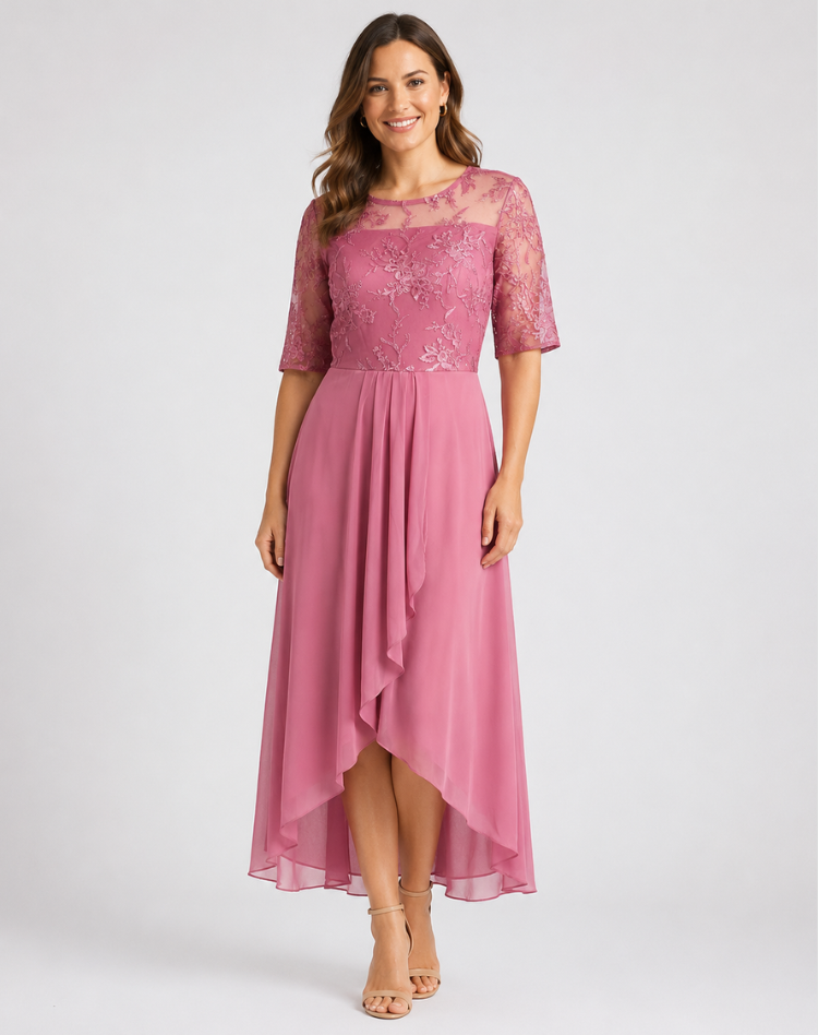 Laura - Chic Lace Midi Dress