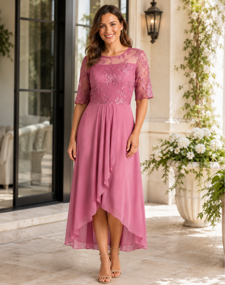 Laura - Chic Lace Midi Dress