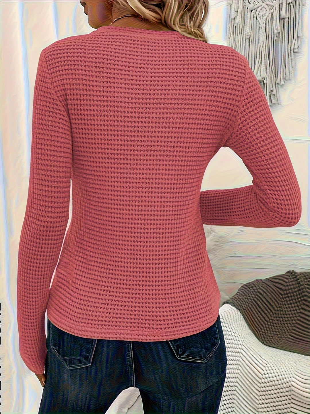 Trui Dames | Warm &amp; Comfortabel met Wafelstructuur