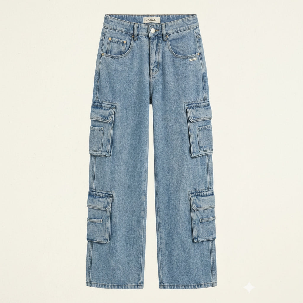 Baggy Cargo Jeans Voor Dames Met Relaxte Pasvorm — afbeelding 1