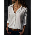 Cassie - Long Sleeve Button-Up Blouse