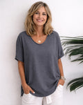 Chloe - Relaxed Fit Round Neck T-Shirt Soft Cotton Cute Casual Everyday Wear Ladies