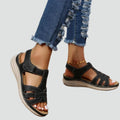 Claire - Leather Velcro Sandals for Daily Walking Orthopedic
