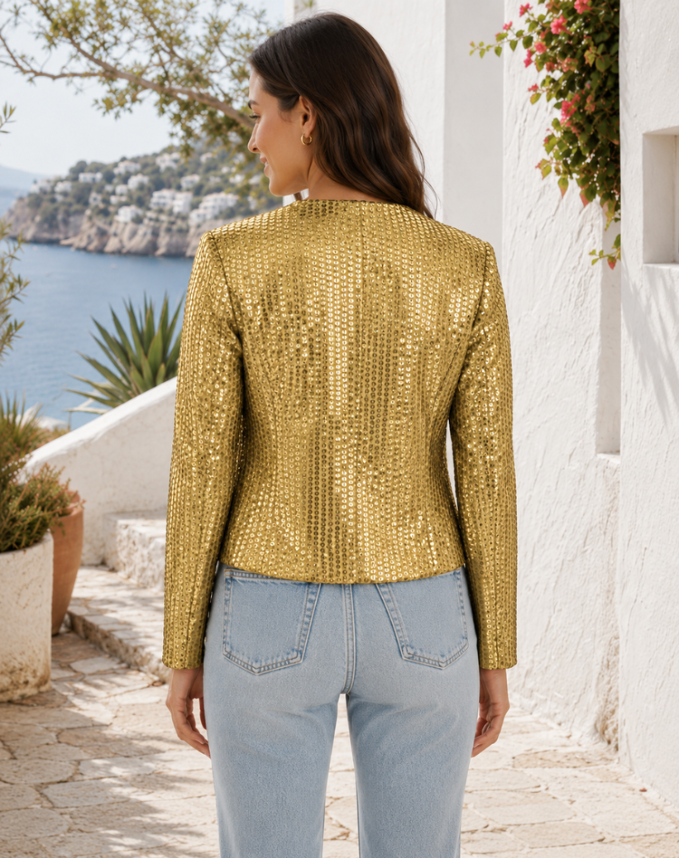 Monica - Glamorous Shimmer Sequin Blazer