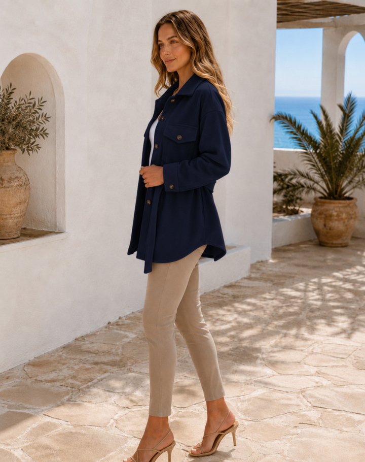 Megan - Chic Buttoned Wool Jacket