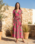 Hannah - Refined Floral Wrap Dress