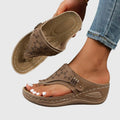 Diana - Embroidered Wedge Sandals