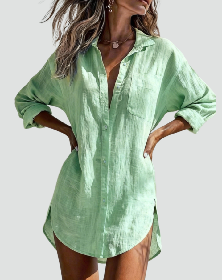 Phoebe - Oversized Long Sleeve Blouse Fall Cute