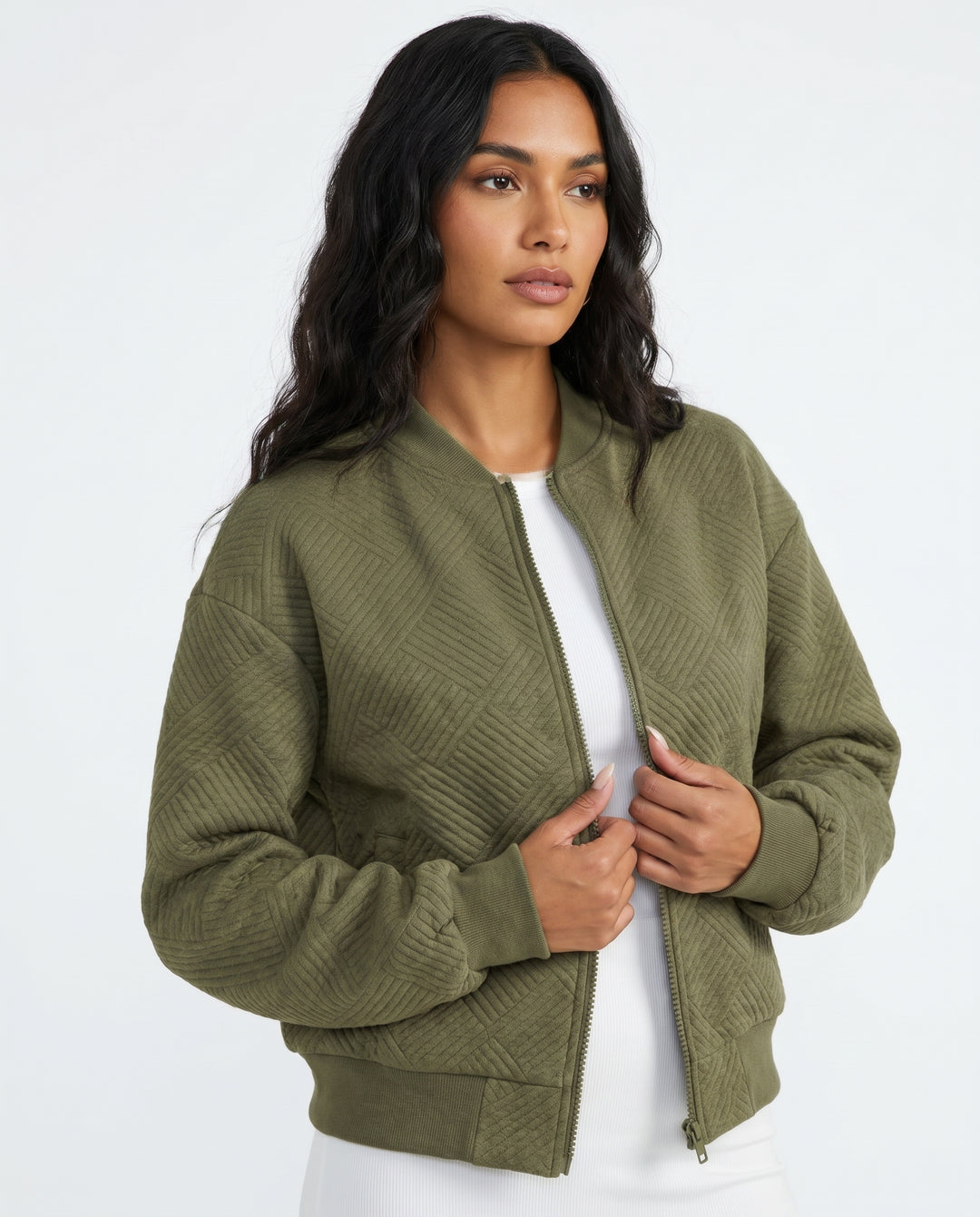 zoe-textured-bomber-jacket-army-green-1