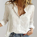 Faith - Linen V-Neck Blouse
