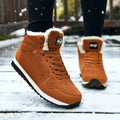 Fleece-Lined Winter Snow Boots with Lace-Up Front and Grip Sole for Women