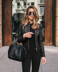 Grace - Sleek Leather Jacket Winter