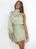 Harper - Satin One-Shoulder Dress