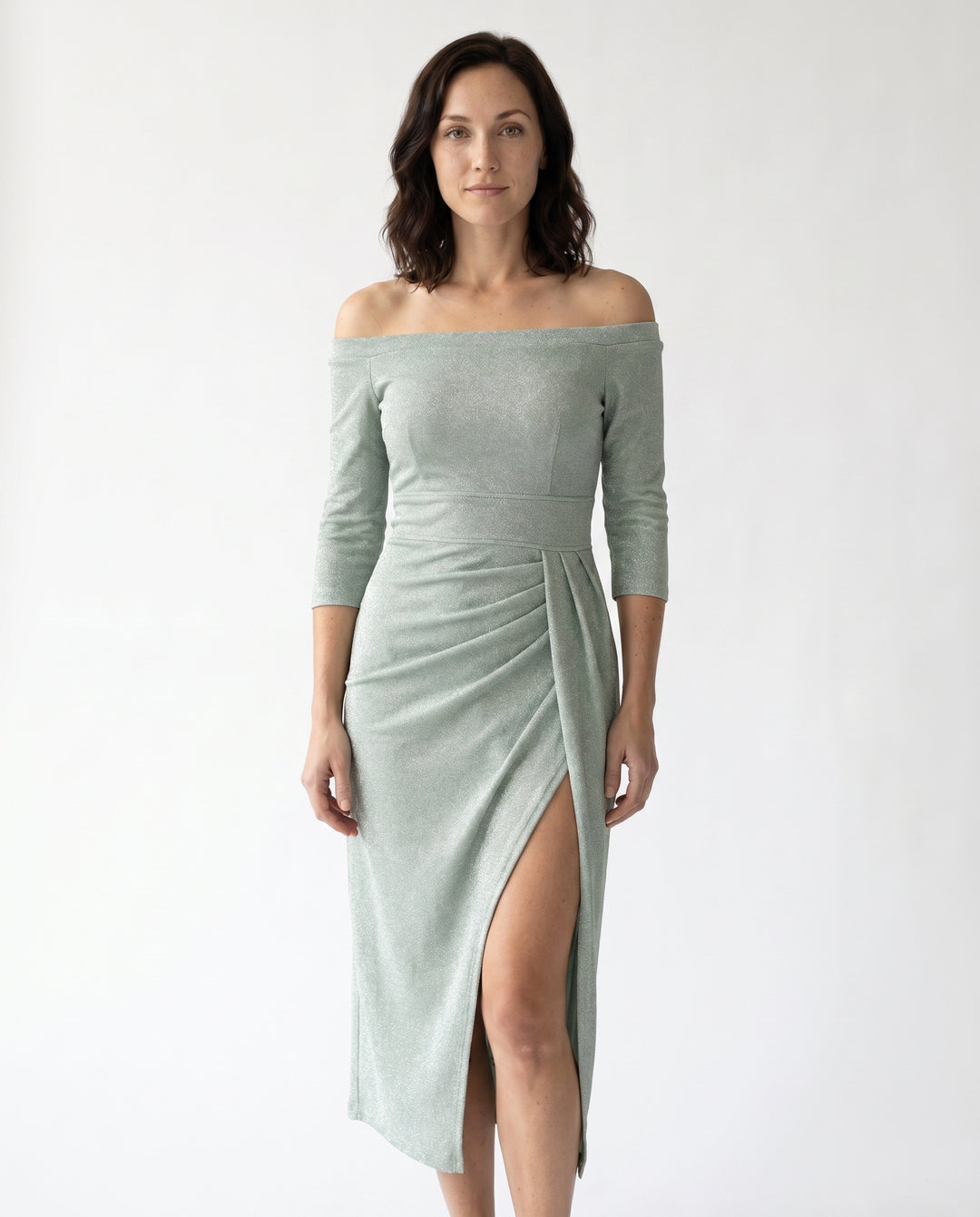 carmen-glitter-midi-dress-green-1